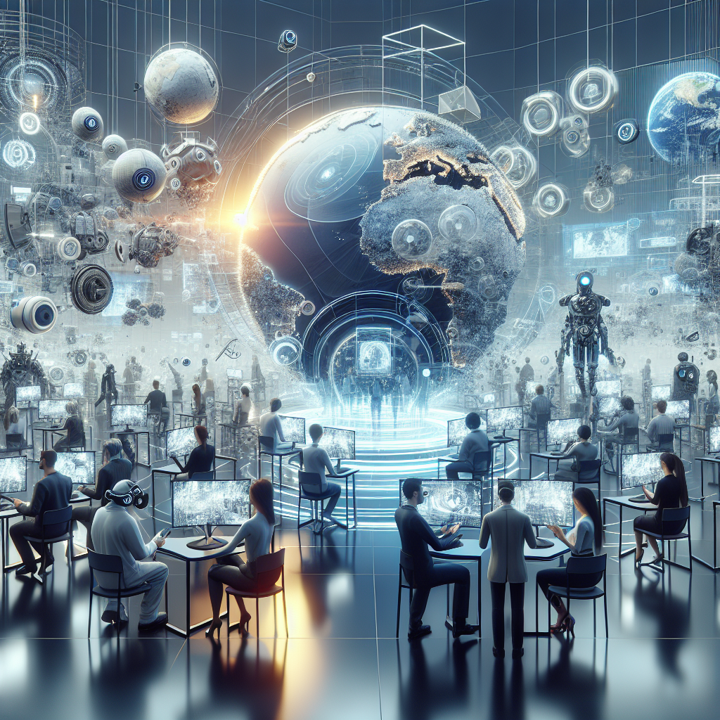 Un design futuriste et immersif représentant la réalité virtuelle.
