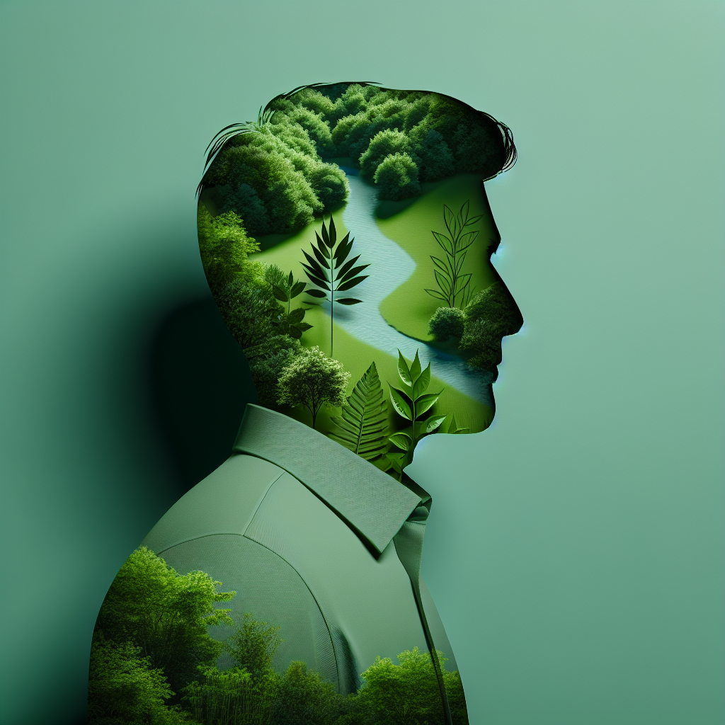 Un design web minimaliste et vert, symbolisant l'éco-responsabilité.