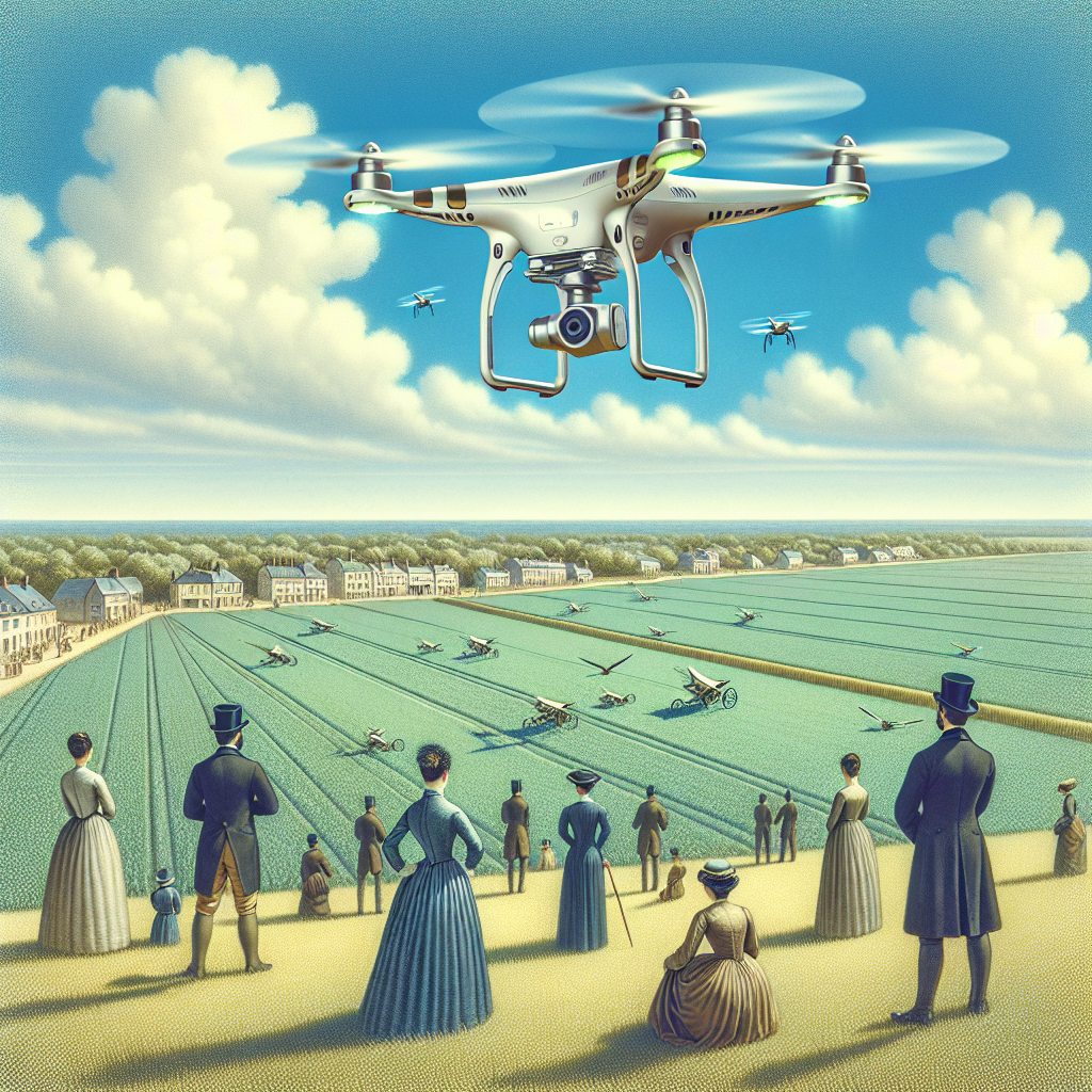 Un drone en action capturant des images aériennes.