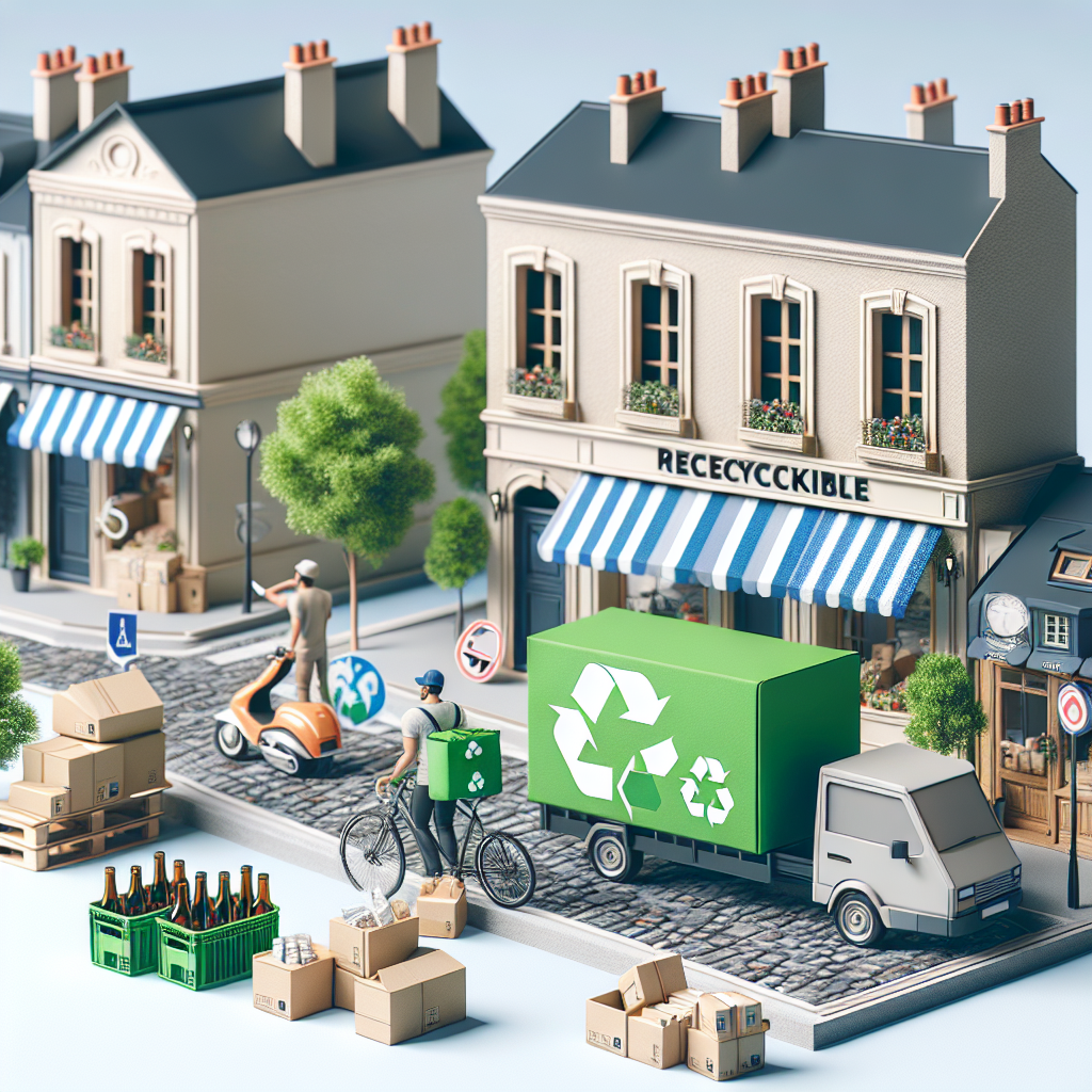 Un service de livraison écologique avec des emballages recyclables.