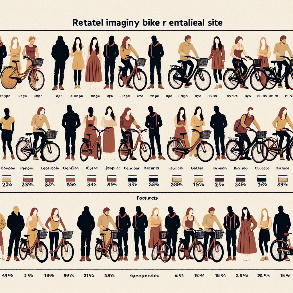 Un tableau de comparaison imaginaire entre différents sites de location de vélos.