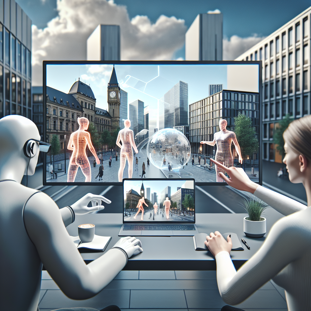 Visuel d'une interaction en réalité augmentée sur un site web.