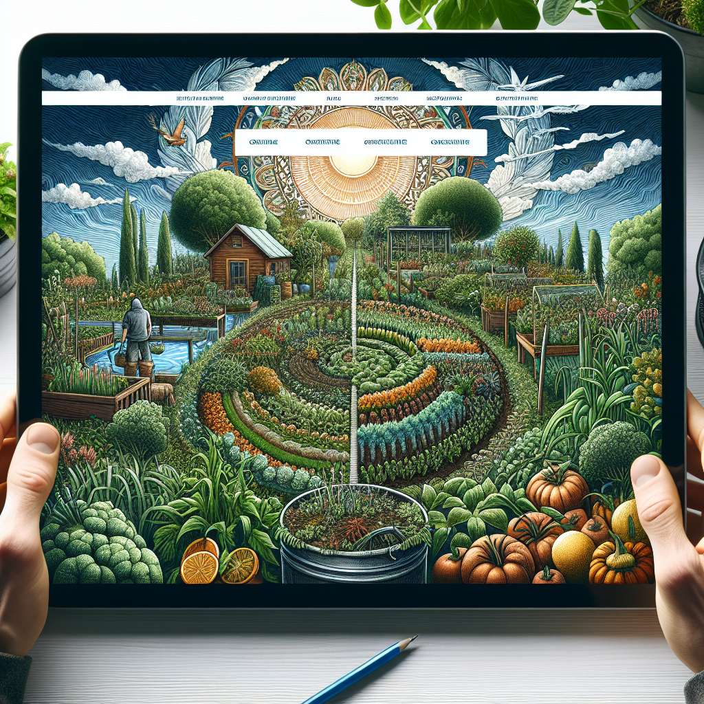 Capture d'écran de sites web inspirants dans le domaine de la permaculture.