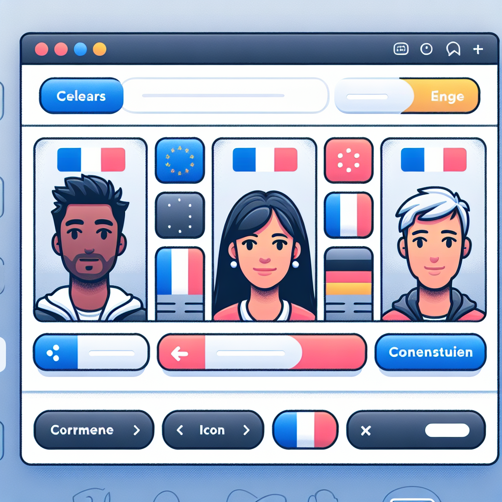 Interface utilisateur simple et claire d'un constructeur de site web.