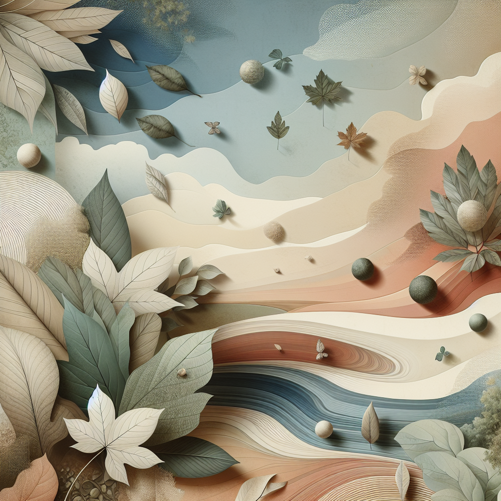 Un design de site web apaisant avec des couleurs douces et des éléments naturels.