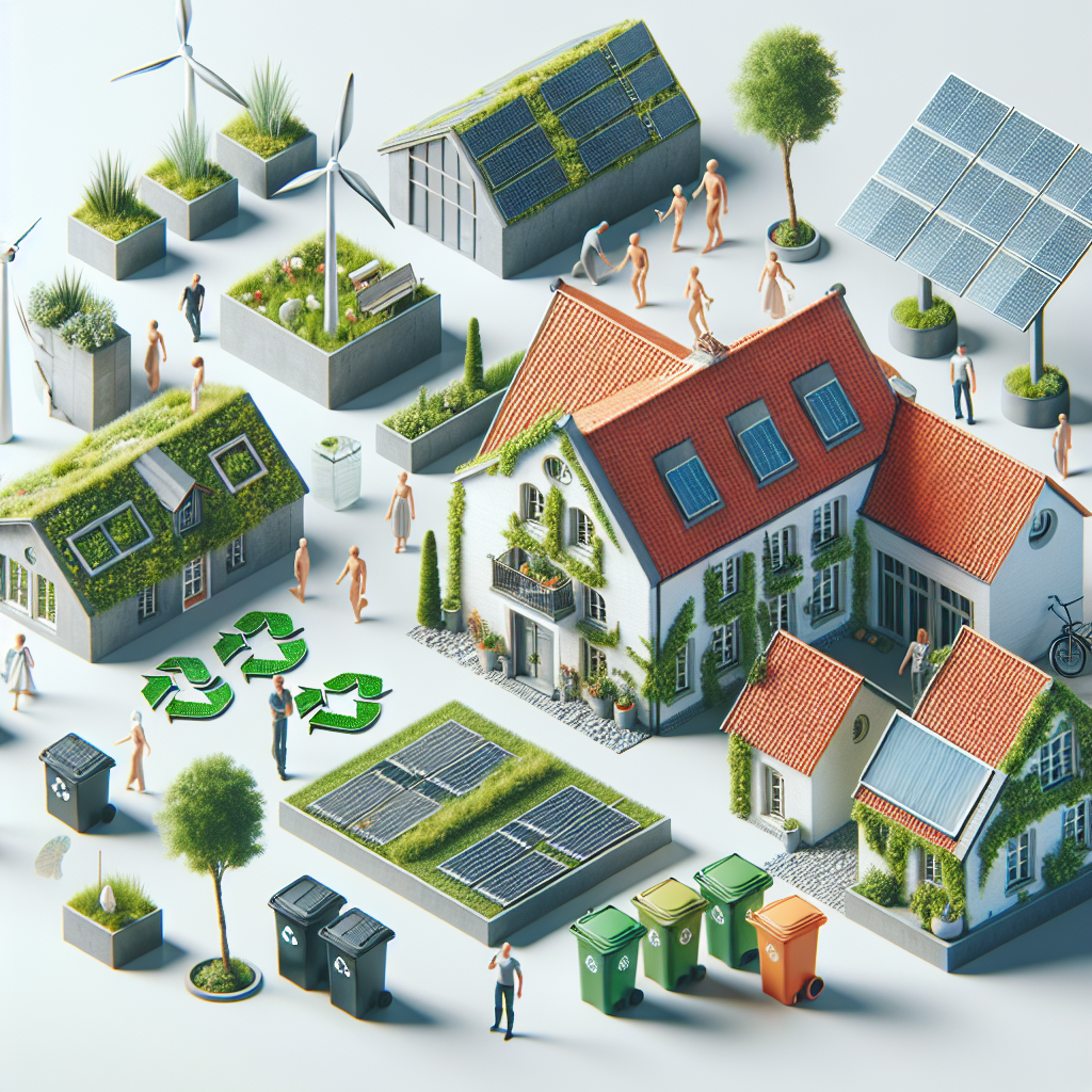 Un graphique illustrant des éléments de design éco-responsable.