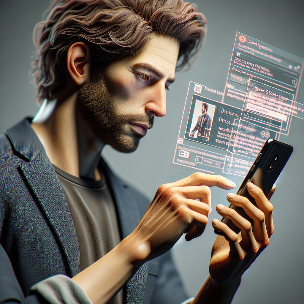 Un utilisateur consultant un site web sur son smartphone.