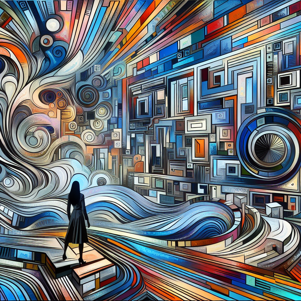 Capture d'écran artistique d'un site web coloré et dynamique.