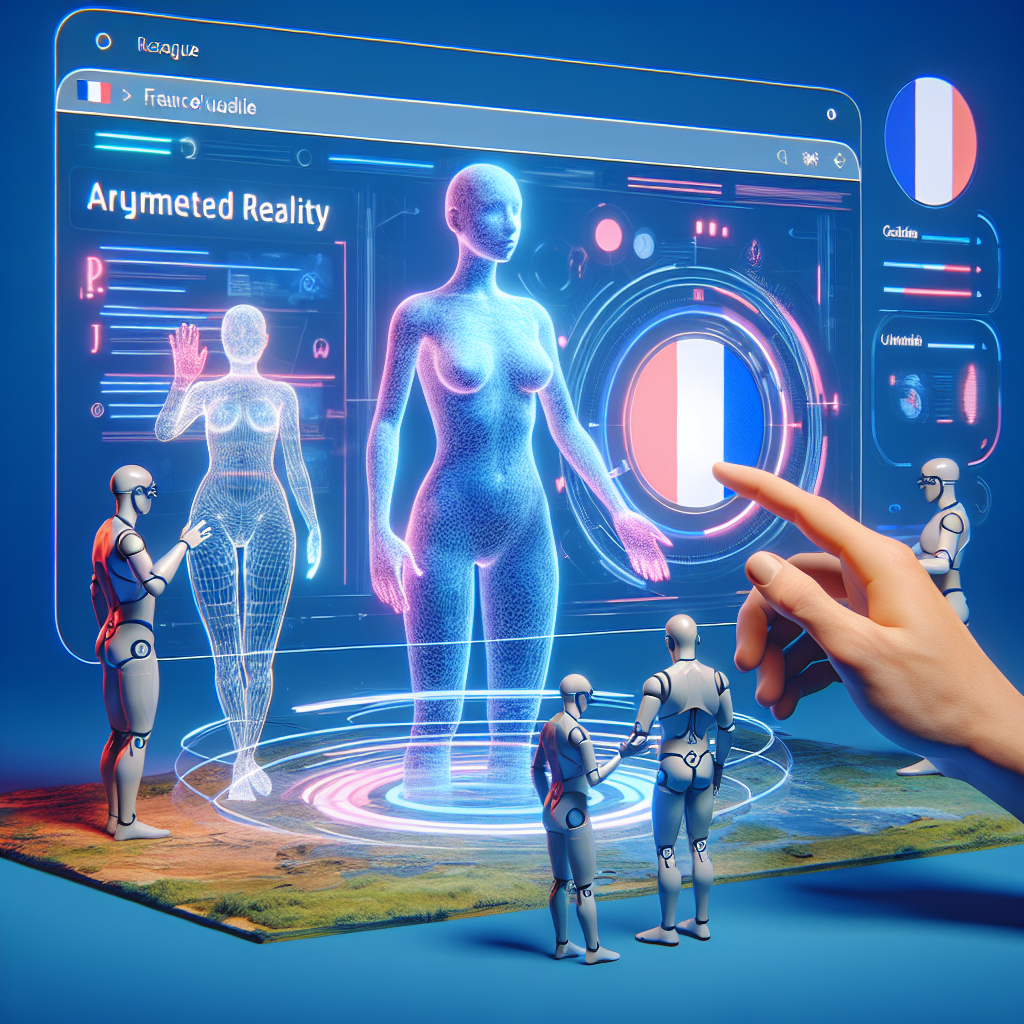 Capture d'écran artistique d'un site web immersif en réalité augmentée.