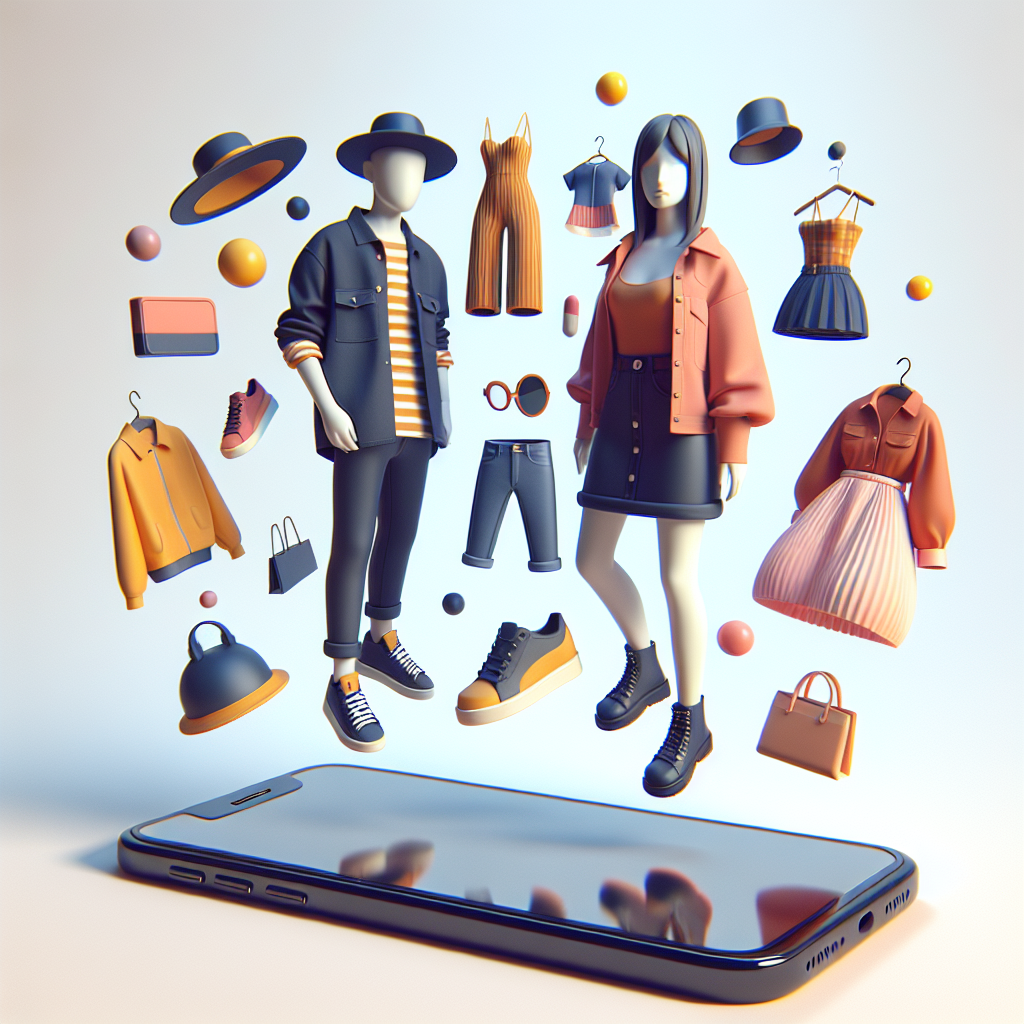 Des objets en 3D flottant au-dessus d'un smartphone.