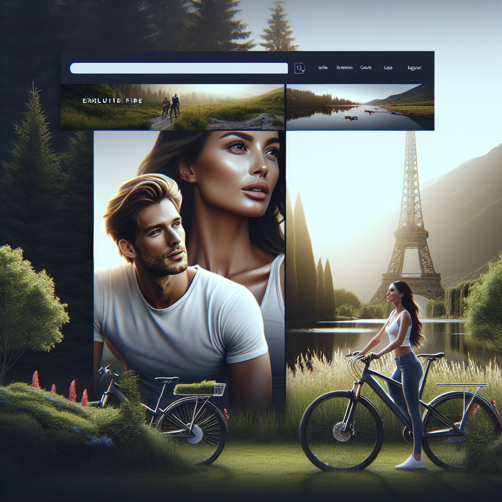 Exemple de design web moderne et épuré pour un site de location de vélos.