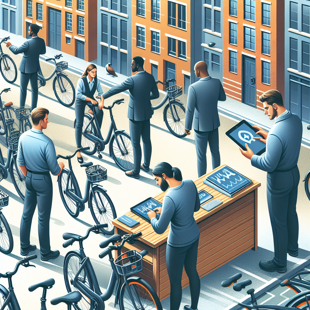 Graphique montrant la gestion et le suivi d'une flotte de vélos.