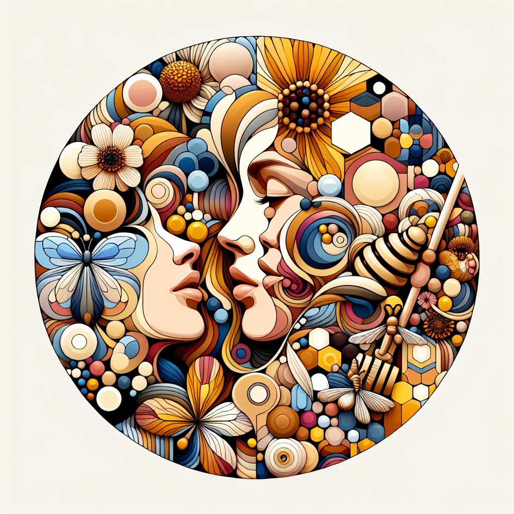 Palette de couleurs et échantillons de design inspirés par le miel et la nature.