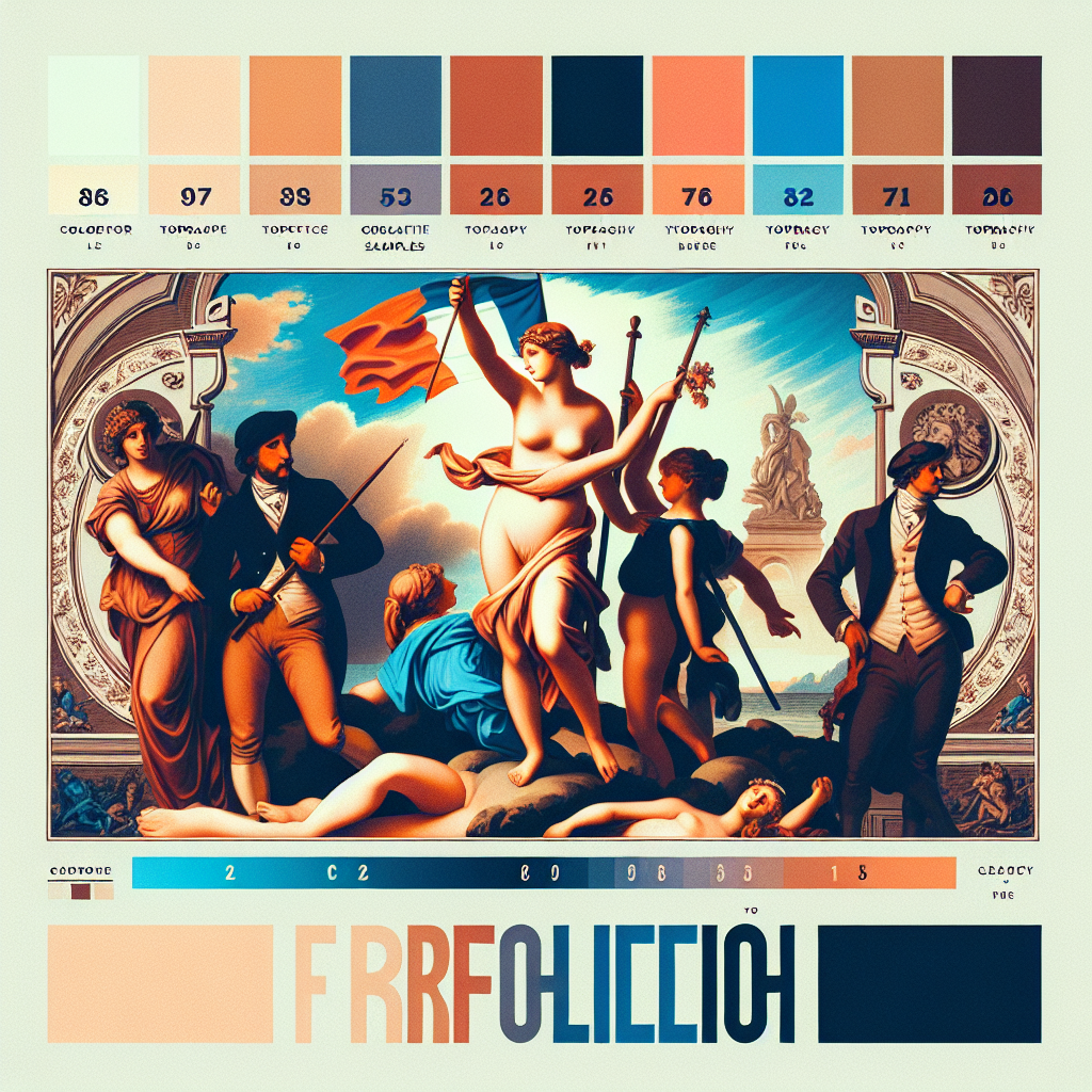 Palette de couleurs et échantillons de typographie pour un site web.