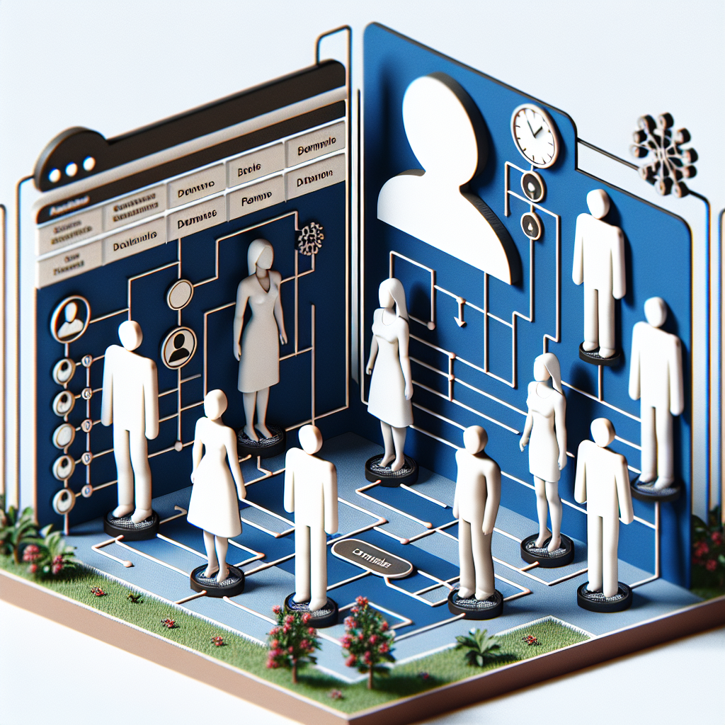 Schéma d'un site web avec une structure arborescente.