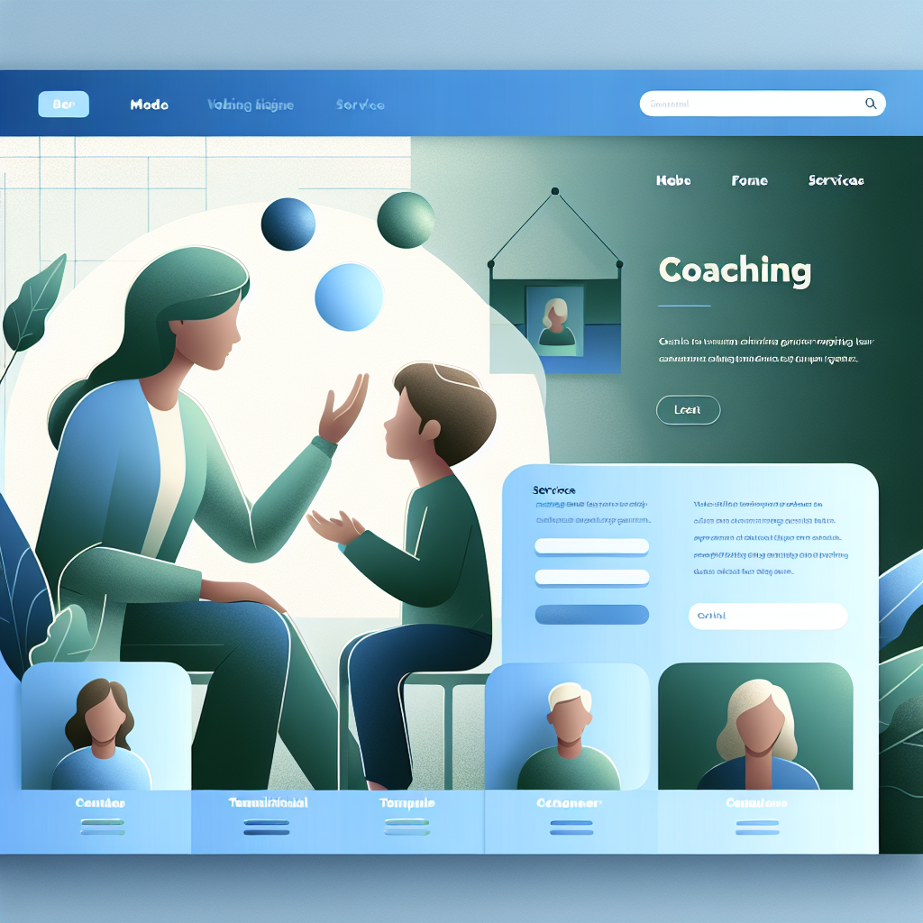 Un design de site web élégant et professionnel pour un coach parental.
