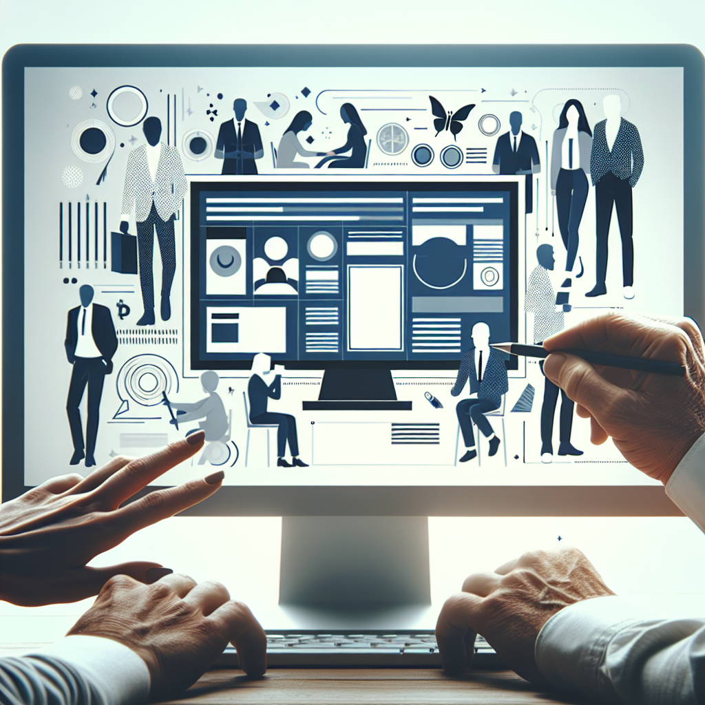 Un design web moderne et épuré sur un écran d'ordinateur.