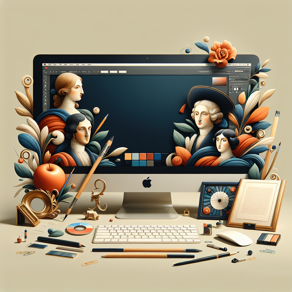 Un écran d'ordinateur affichant des éléments de design web modernes.