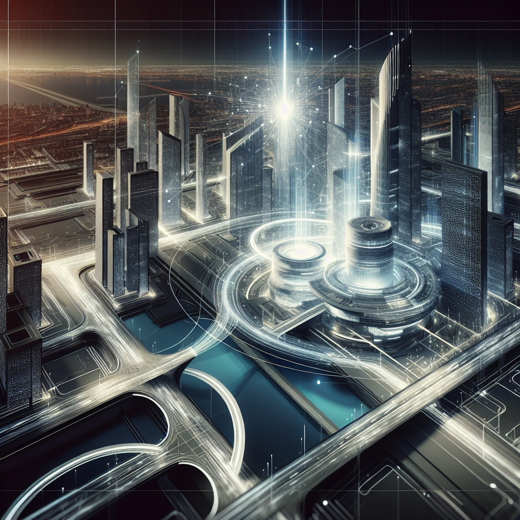 Un paysage numérique futuriste symbolisant l'innovation.