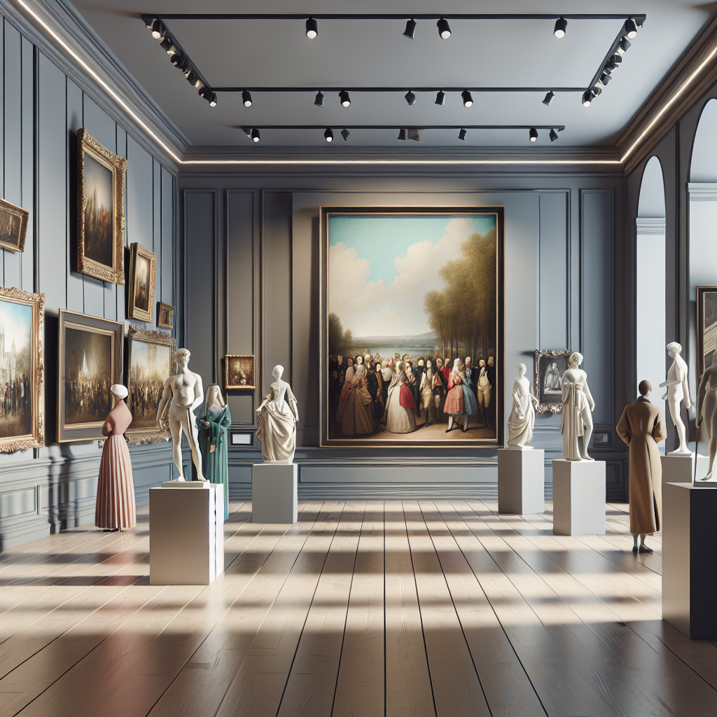 Une galerie d'art en ligne affichant diverses œuvres d'art.