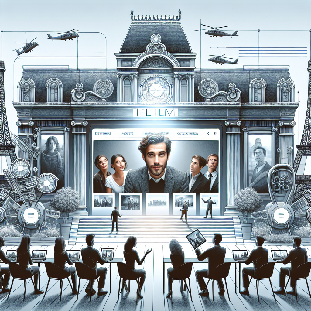 Aperçu d'un template de site web moderne et élégant pour une entreprise de films.