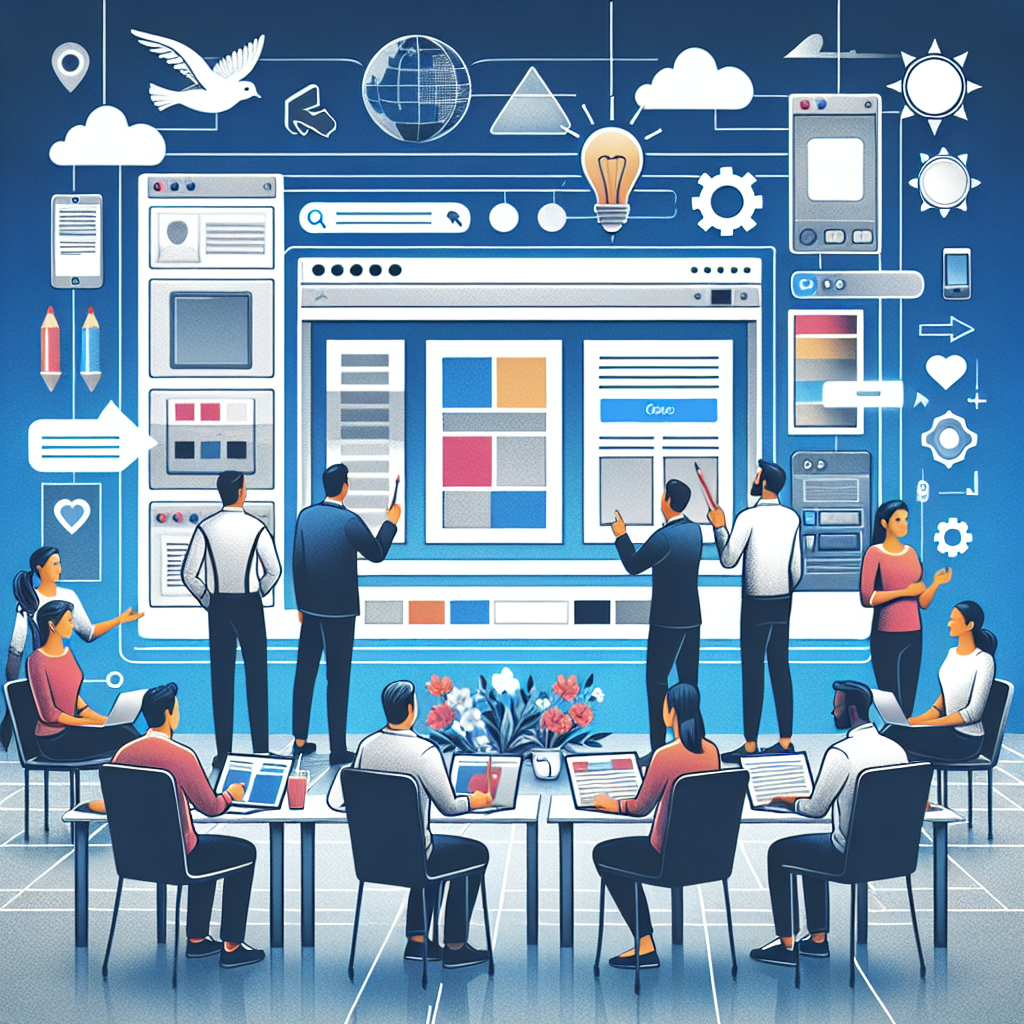 Interface utilisateur intuitive d'une plateforme de création de site web.