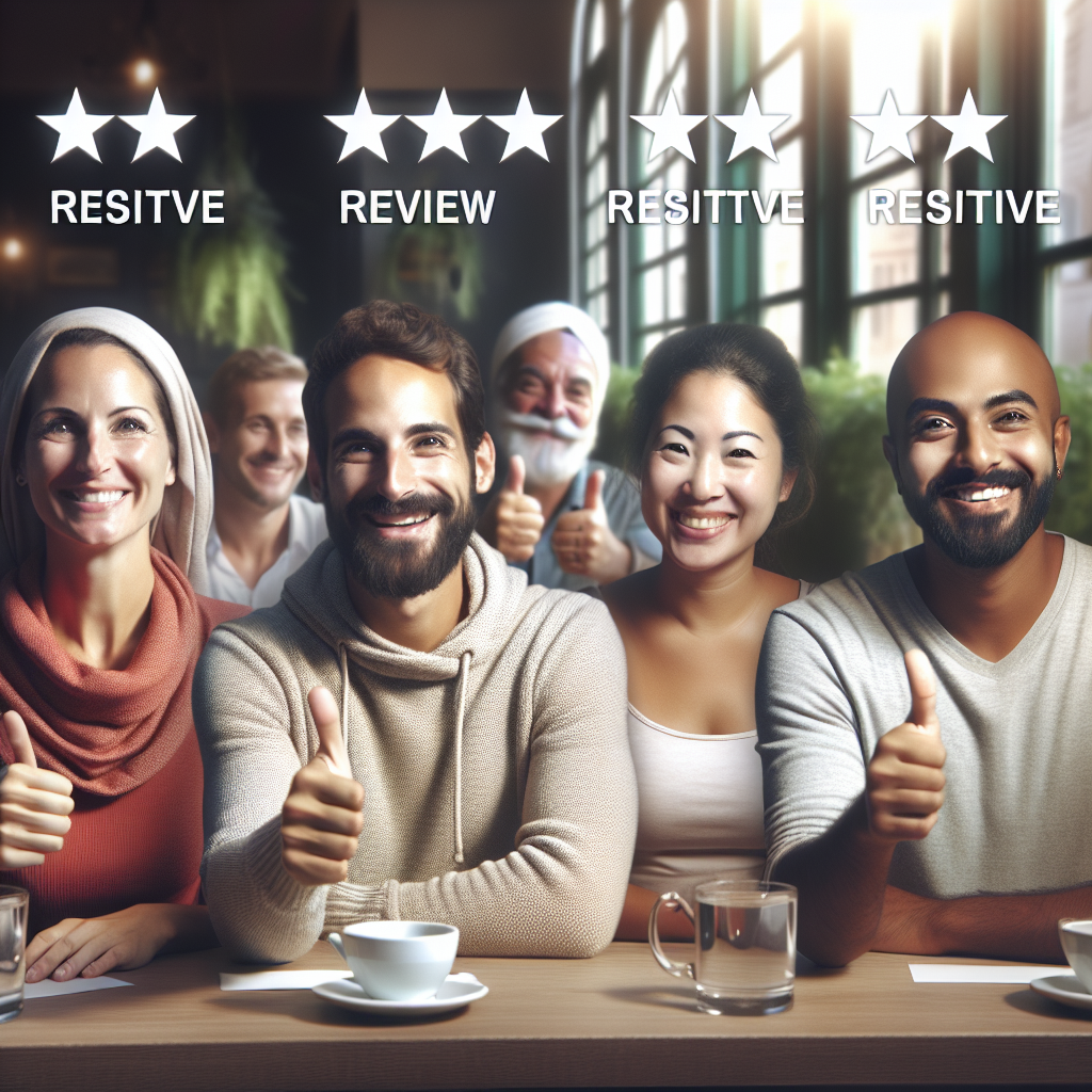 Personnes satisfaites donnant des avis positifs.