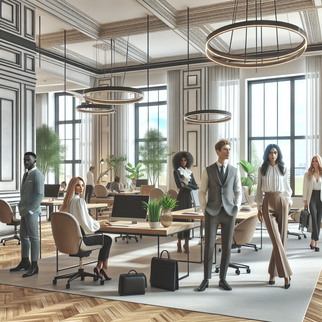 Un bureau moderne et spacieux avec des équipements de coworking.