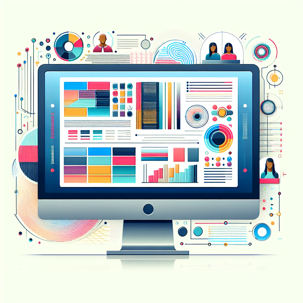 Un écran d'ordinateur affichant différents thèmes de design colorés.