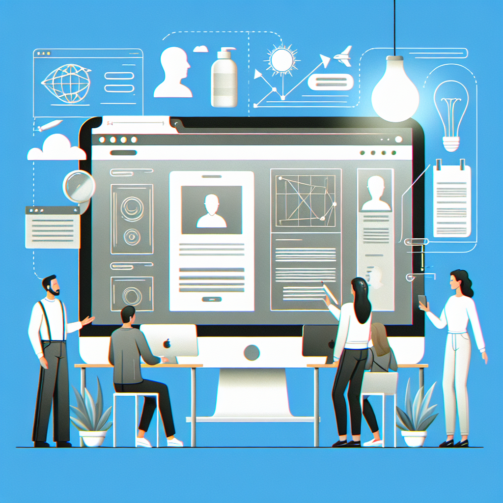 Un écran d'ordinateur affichant un design de site web moderne.