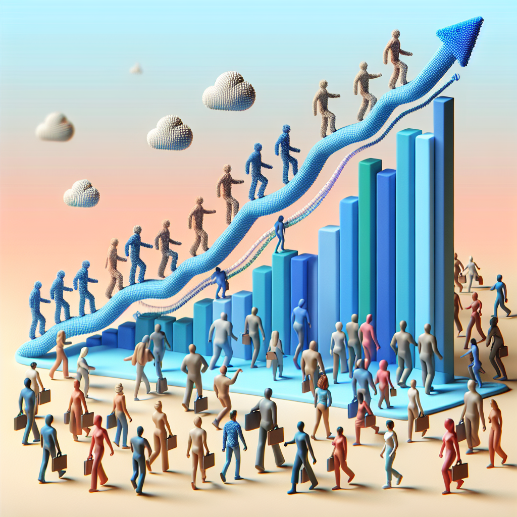 Un graphique montrant l'augmentation du trafic web.