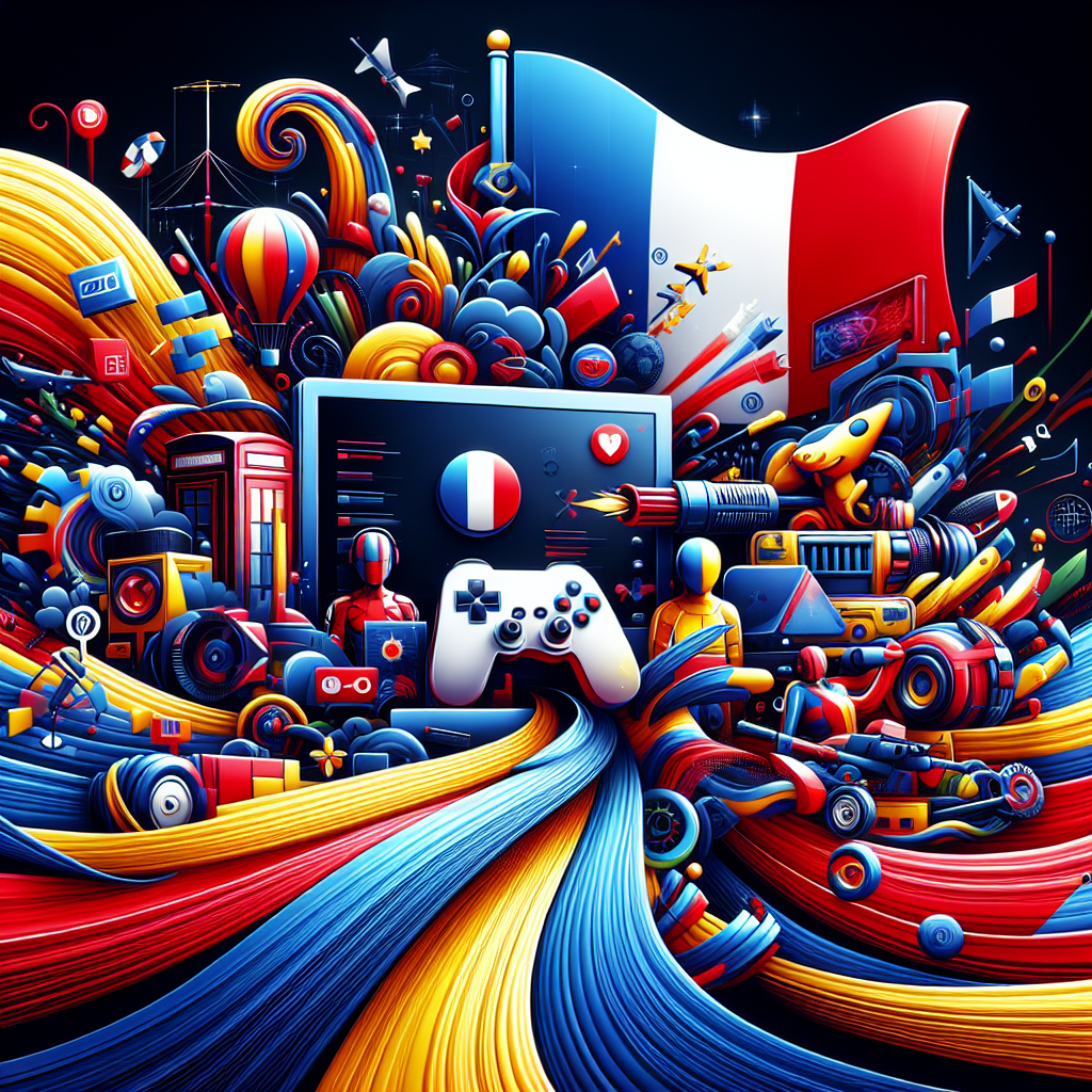 Un site web coloré et dynamique avec des éléments de jeu vidéo.