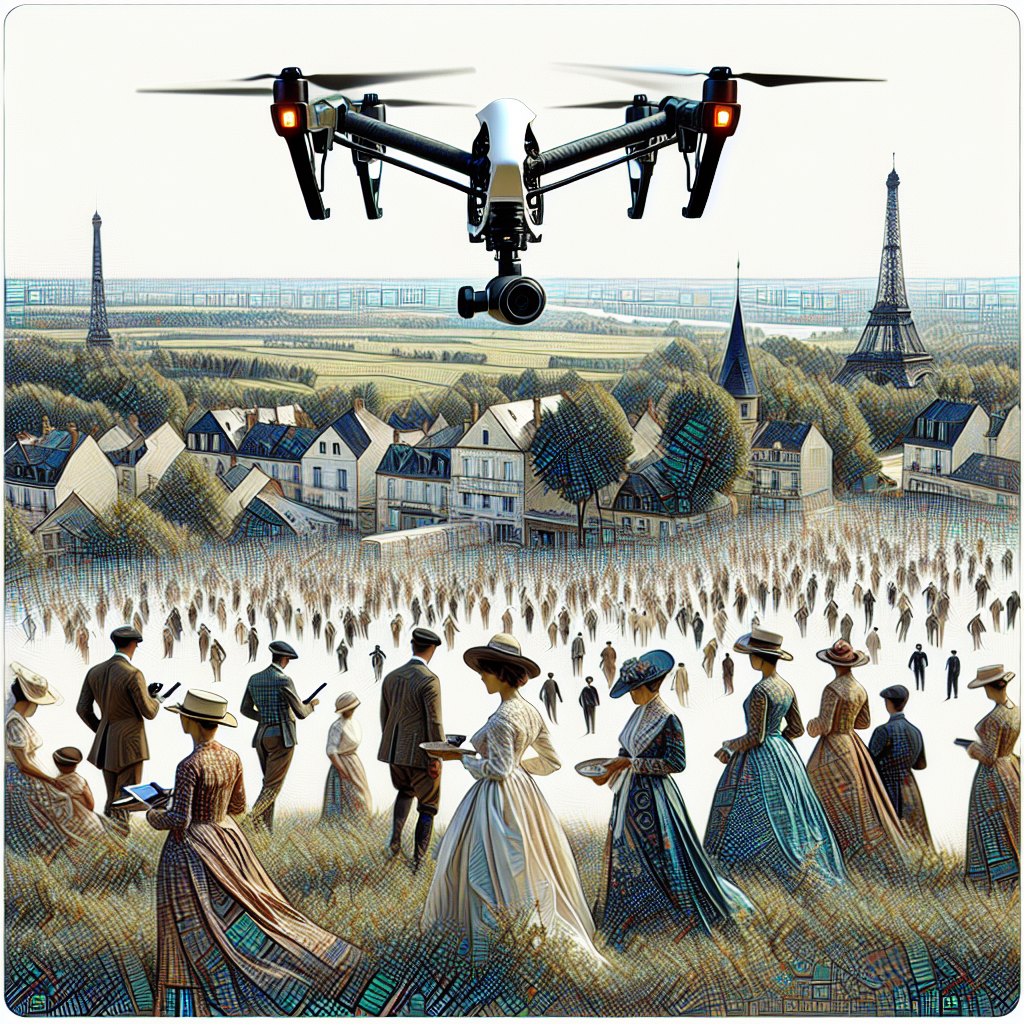 Capture d'écran d'une vidéo de drone en action.