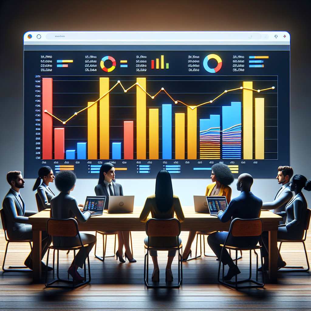 Image d'un graphique de statistiques de site web sur un écran d'ordinateur.