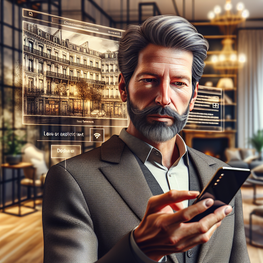 Image d'une personne utilisant un smartphone pour naviguer sur un site web