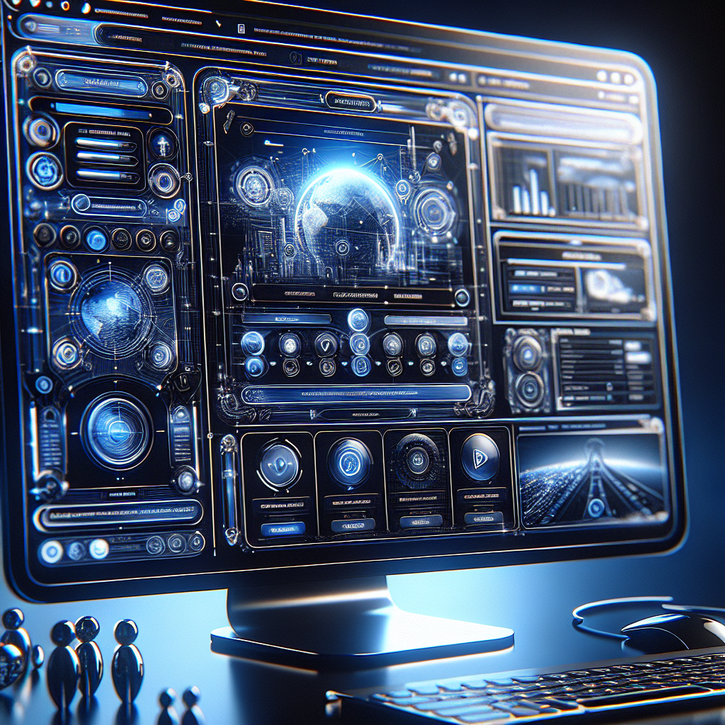 Un écran d'ordinateur affichant un site web avec des éléments interactifs.