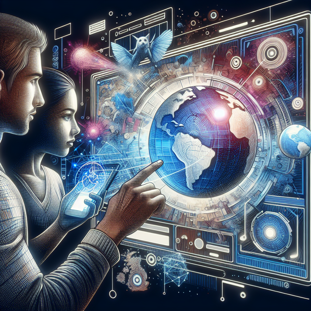 Un exemple de site web interactif avec des éléments de réalité augmentée.