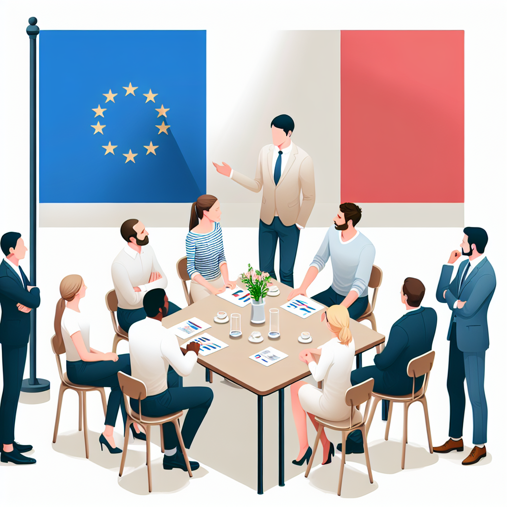 Un groupe de personnes en réunion, discutant des objectifs commerciaux.