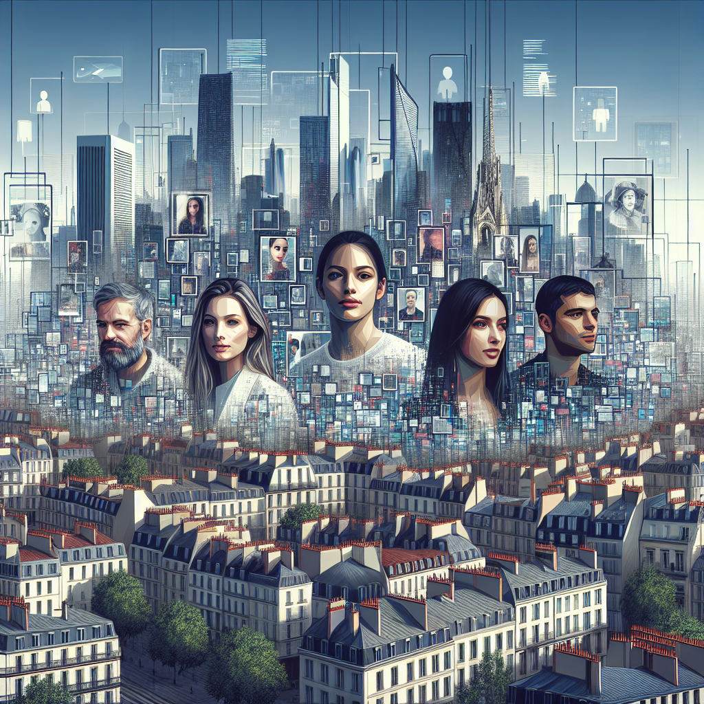 Un paysage urbain numérique symbolisant la présence en ligne.