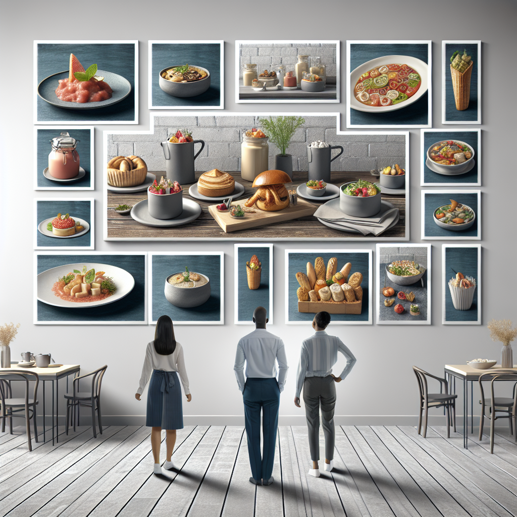 Une galerie d'images culinaires attrayante et bien organisée.