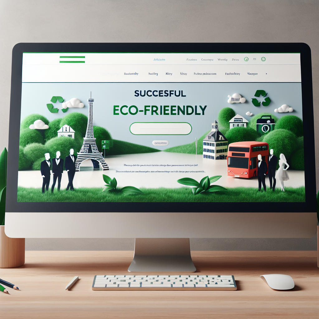 Capture d'écran d'un site web de déménagement écologique réussi.