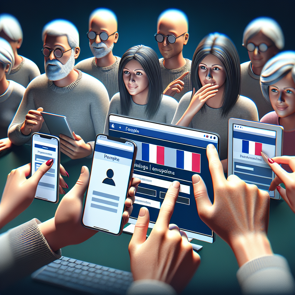 Des personnes interagissant avec un site web sur différents appareils.
