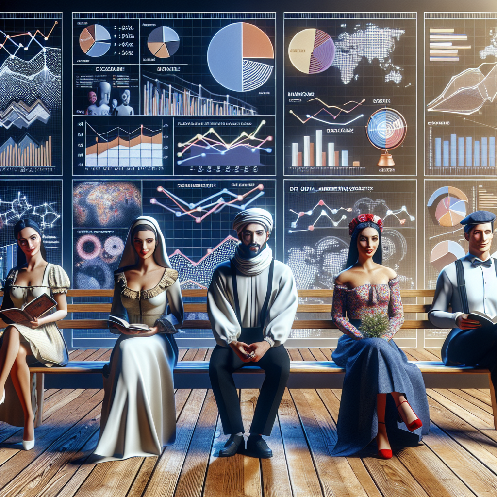 Graphiques de statistiques de marketing digital.