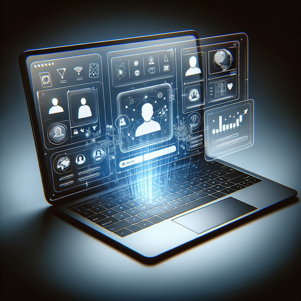 Image d'une interface utilisateur intuitive sur un ordinateur portable