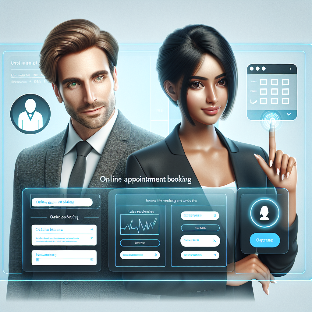 Interface de prise de rendez-vous en ligne sur un site web.