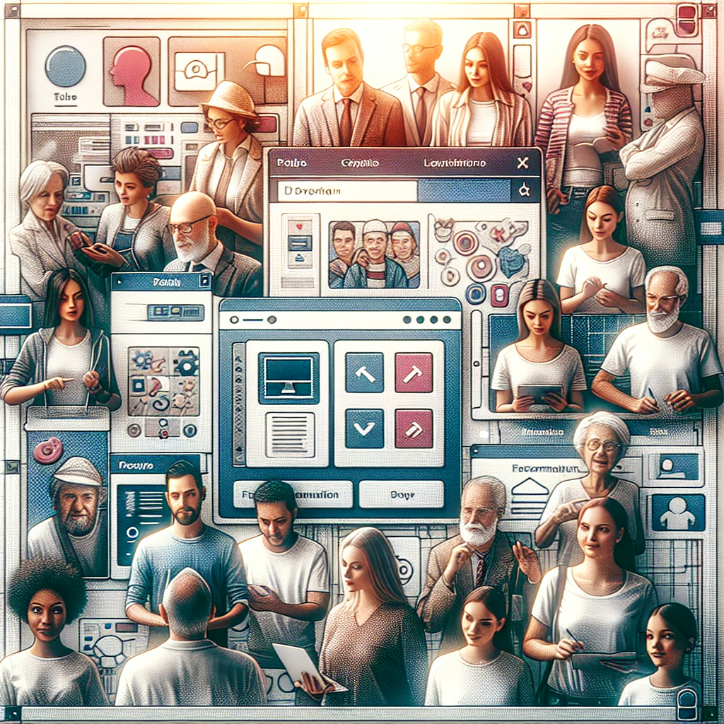 Interface utilisateur simple et intuitive d'une plateforme de création de site web.