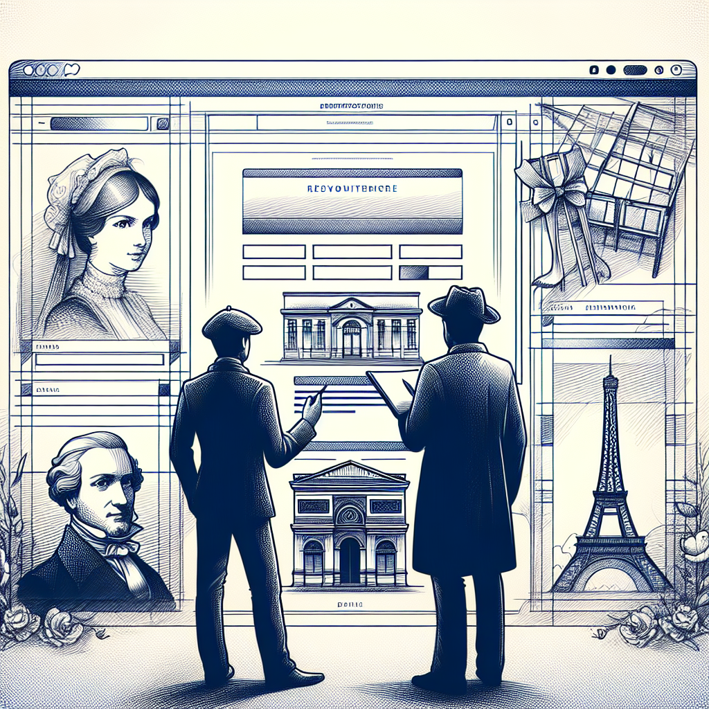 Un croquis de wireframe de site web avec des éléments de design modernes.