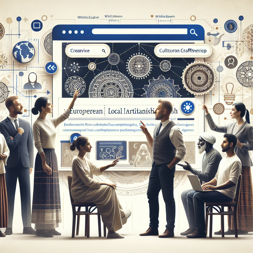 Un design de site web avec des éléments graphiques inspirés de l'artisanat local.