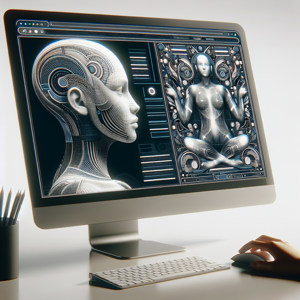 Un écran d'ordinateur affichant un site web au design moderne et épuré.