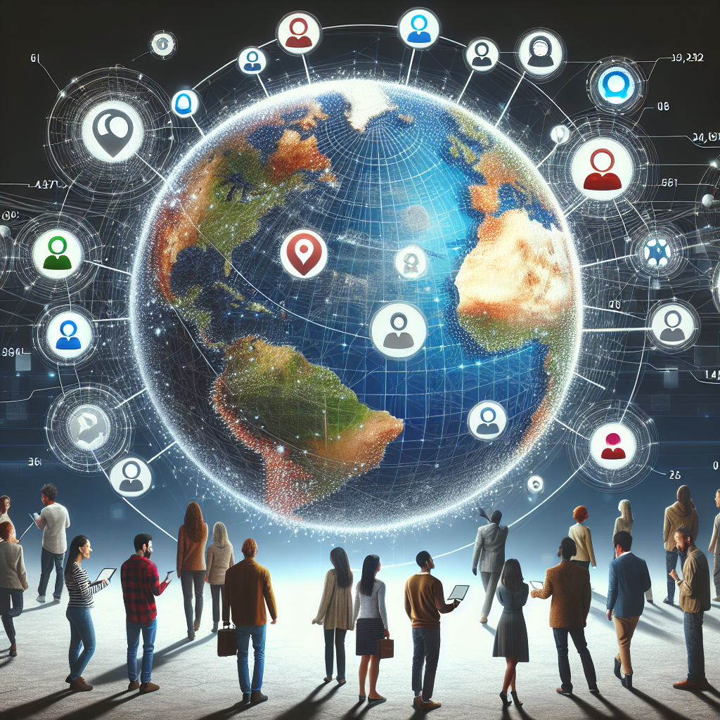 Un globe terrestre avec des étiquettes de noms de domaine flottant autour.